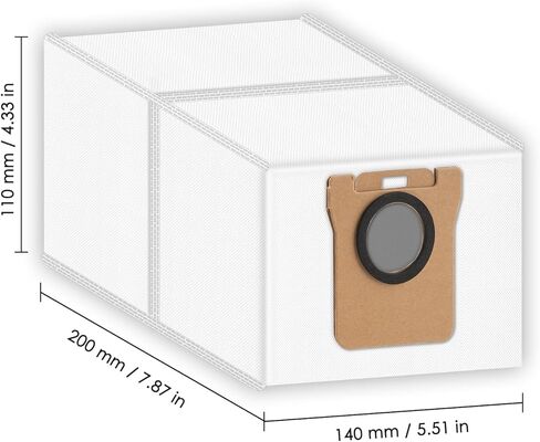 (12 Pack) L20 Ultra Replacement Dust Bags for Dreame X50 Ultra Complete/ X40/ L20 Ultra/ L50 Pro Ultra/ L10s Pro/ L10/ L10s/ L20, Xiaomi X10+/ X20+/ X20 Pro/ X20 Max Robot Vacuum, Vacuum Bags in Kuwait