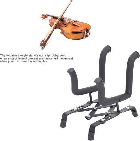 Folding Guitar Stand, Floor Foldable Violin Stand Metal and Sponge H Shape Portable Retractable Ukulele Stand for Mandolin Banjo Ukulele Violin Guitar in Saudi Arabia