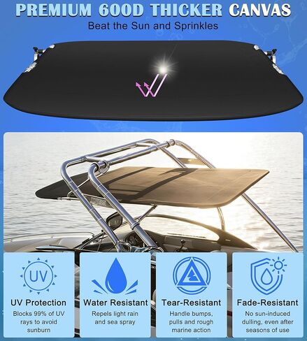 يتم تركيب الجزء العلوي من قارب Bimini العالمي على برج Wakeboard، بما في ذلك القماش العلوي Bimini 600D والإطار والمشابك - مظلة قارب عالمية لمعظم أبراج ويك الأنبوبية مقاس 2-2.5 بوصة على قوارب Bass، وJon Boats، والطوافات والمزيد in Saudi Arabia