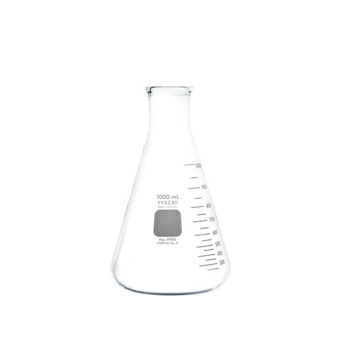 PYREX 1L Narrow Mouth Erlenmeyer Flasks with Heavy Duty Rim, 3/pk in Saudi Arabia