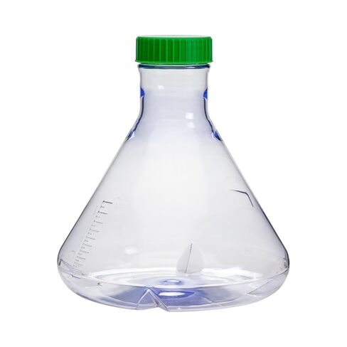 250ml Plastic Erlenmeyer Flask, 12Pcs Sterile Polycarbonate (PC) Conical Flask with Vent Cap for Lab Experiment Chemistry Science, Graduated, Individual Package, Baffled in Saudi Arabia