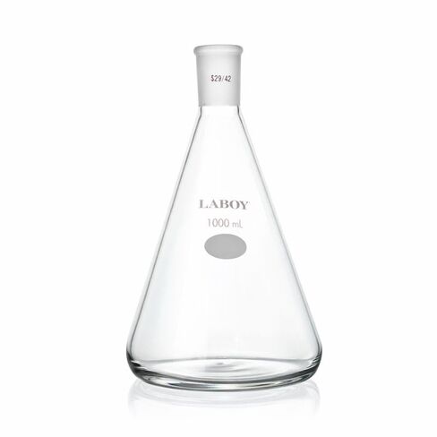 Laboy Glass 1000mL Erlenmeyer Flask Heavy Wall with 24/40 Standard Taper Joint in Saudi Arabia