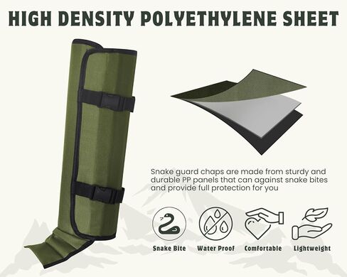 Snake Gaiters for Men Hiking Boots Adjustable Anti-Snake Leg Guards Waterproof Trail Gaiters Hunting Outdoor Protection in Saudi Arabia