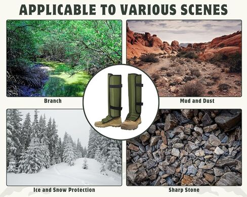 Snake Gaiters for Men Hiking Boots Adjustable Anti-Snake Leg Guards Waterproof Trail Gaiters Hunting Outdoor Protection in Saudi Arabia