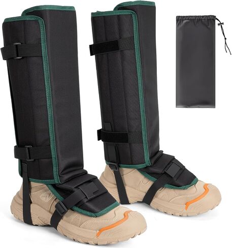 واقيات ساق الثعبان، واقيات مقاومة للثعبان للمشي لمسافات طويلة للرجال والنساء أسفل الساقين، ترقية واقية لدغة الثعبان قابلة للتعديل للصيد والمشي لمسافات طويلة والعمل في المزرعة in Kuwait