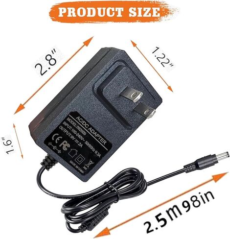 سلك طاقة محول طاقة الطبل الإلكتروني DC9V2A، لشبكة Alesis Nitro Max Nitro Pro Mesh DM10 ومجموعة Debut Kit وحدات الطبل الإلكترونية جزء استبدال سلك الطاقة in Kuwait