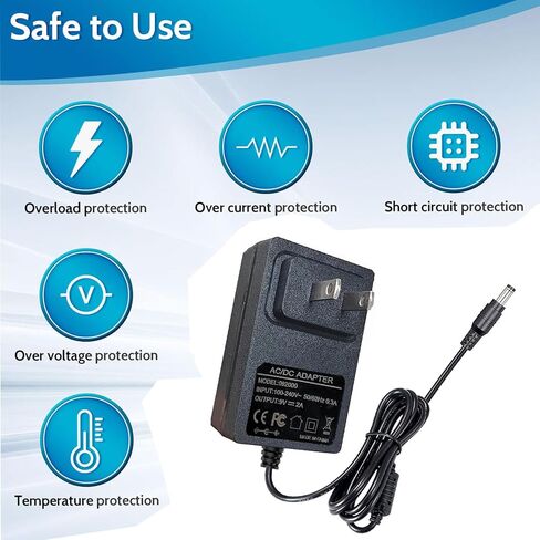 سلك طاقة محول طاقة الطبل الإلكتروني DC9V2A، لشبكة Alesis Nitro Max Nitro Pro Mesh DM10 ومجموعة Debut Kit وحدات الطبل الإلكترونية جزء استبدال سلك الطاقة in Kuwait