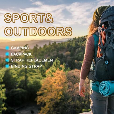 CooBigo 12 Yards Webbing 1" & 1.5" & 2" Polypropylene Webbing Strap 1 Inch 1.5 Inch 2 Inch Wide Webbing Strapping for Bags/Lawn Chair/Pool Solar Cover DIY Crafting in Kuwait