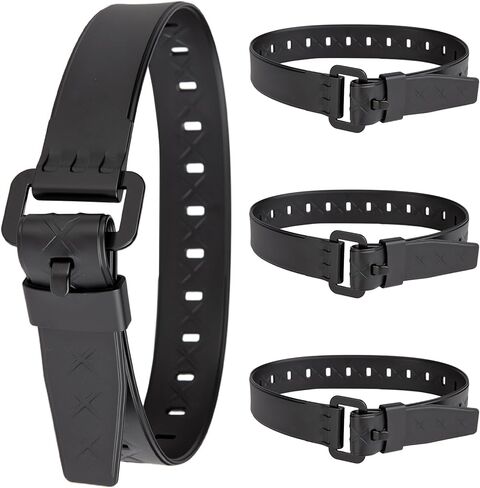 Starry 4pcs TPU Utility Straps Adjustable Durable Elastic Straps with Buckle Strong Tie Batch Tested 70 lb Fastening Lashing Securing Tool for Skis Moto Gear Trucks Cargo Garden Hoses 18.9" Length in Saudi Arabia