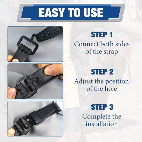 Starry 4pcs TPU Utility Straps Adjustable Durable Elastic Straps with Buckle Strong Tie Batch Tested 70 lb Fastening Lashing Securing Tool for Skis Moto Gear Trucks Cargo Garden Hoses 18.9" Length in Saudi Arabia