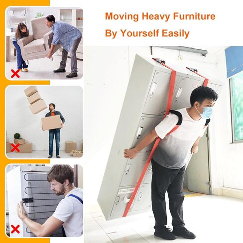 أحزمة كتف للأثاث، حزام رفع وتحريك الكتف لشخص واحد مع أشرطة مقبض قابلة للتعديل لحزام نقل الأثاث والأجهزة الثقيلة in Kuwait