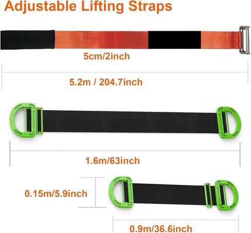 أحزمة كتف للأثاث، حزام رفع وتحريك الكتف لشخص واحد مع أشرطة مقبض قابلة للتعديل لحزام نقل الأثاث والأجهزة الثقيلة in Kuwait