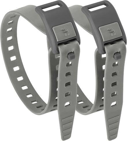 2-Pack TPU 18" Tie-Down Utility Straps with 8-Figure Design Heavy-Duty 220 lb Load, Adjustable for Bike, Moto, Skis & Outdoor Gear No Scratch, Temperature Resistant, Rock ash in Saudi Arabia