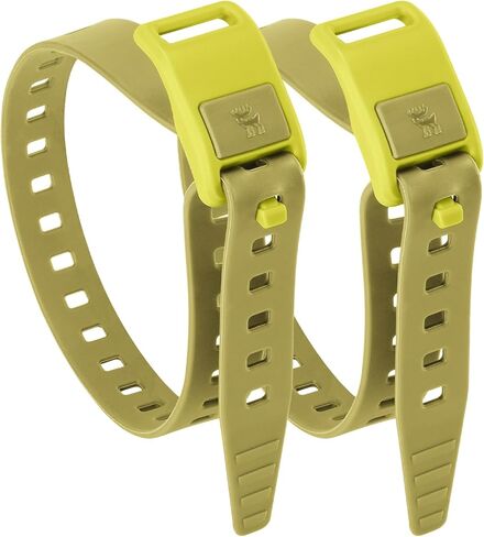2-Pack TPU 18" Tie-Down Utility Straps with 8-Figure Design Heavy-Duty 220 lb Load, Adjustable for Bike, Moto, Skis & Outdoor Gear No Scratch, Temperature Resistant, Rock ash in Saudi Arabia