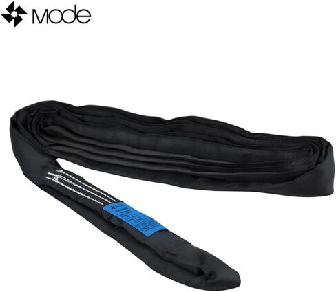 حبال وأشرطة رفع من البوليستر الأسود عالي التحمل مقاس 6.56 قدم × 1.96 بوصة | سعة تحميل 4409 رطل | أشرطة تزوير الجمالون الصناعية لرفع الرافعة (عبوة واحدة) in Kuwait