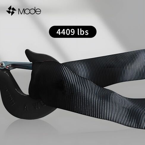 حبال وأشرطة رفع من البوليستر الأسود عالي التحمل مقاس 6.56 قدم × 1.96 بوصة | سعة تحميل 4409 رطل | أشرطة تزوير الجمالون الصناعية لرفع الرافعة (عبوة واحدة) in Kuwait