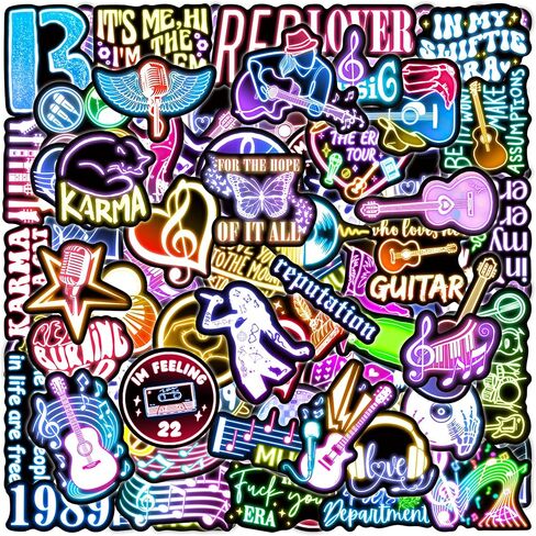 51 PCS Glow in the Dark Cartoon Sun Kids Stickers ، Finyl Finyl Gater Gater Bottop Leacals ، Teens Boys Girls Girls Sunshine Runshine Pack in Kuwait