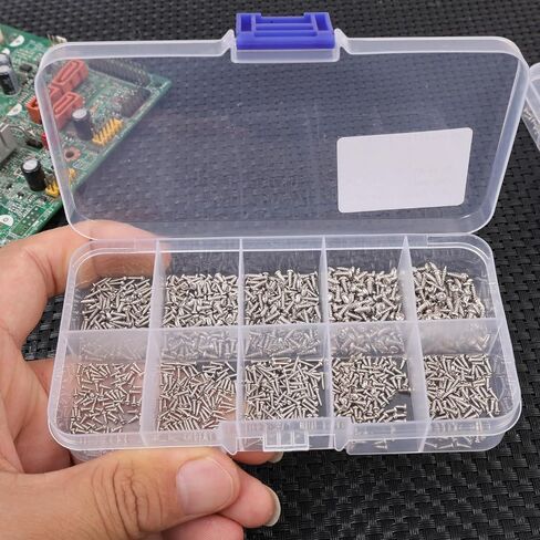 600PCS/ Box M1-M1.7 Miniature Self-Tapping Screws Set Crosshead Carbon Steel Screw Kit DIY Home Furniture Fasteners Sets in Saudi Arabia