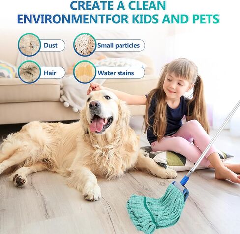 10 pcs Large Microfiber Tube Mop Heads,18 oz Heavy Duty Commercial Mop Head Replacement Reusable Machine Washable for Hardwood,Tile,Laminate Floors in Saudi Arabia