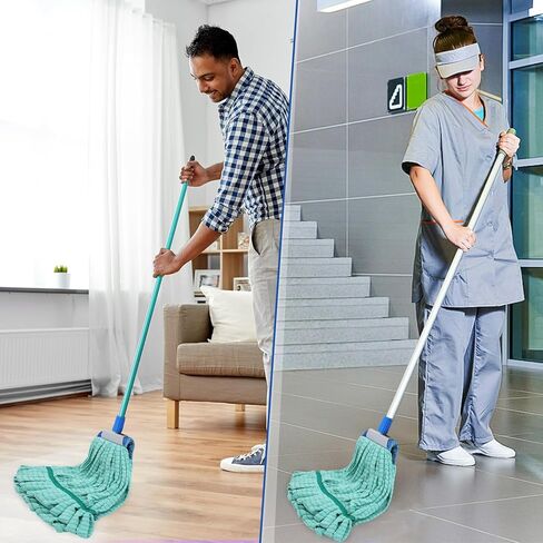 10 pcs Large Microfiber Tube Mop Heads,18 oz Heavy Duty Commercial Mop Head Replacement Reusable Machine Washable for Hardwood,Tile,Laminate Floors in Saudi Arabia