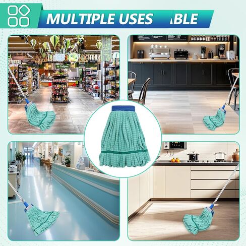 10 pcs Large Microfiber Tube Mop Heads,18 oz Heavy Duty Commercial Mop Head Replacement Reusable Machine Washable for Hardwood,Tile,Laminate Floors in Saudi Arabia