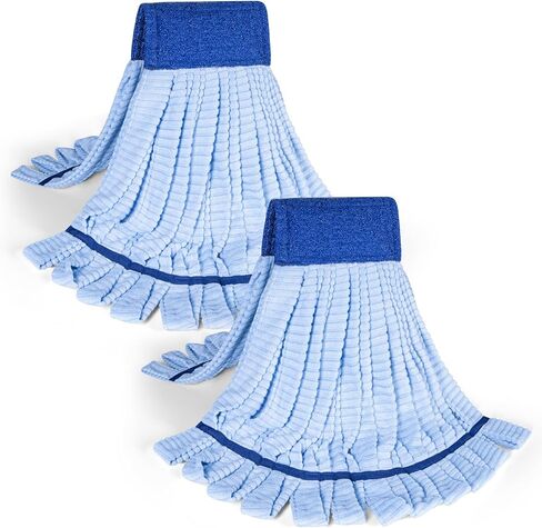 Large Microfiber Tube Mop Heads,Tube Wet Mop Refill (6 inch),Blue Heavy Duty Industrial Wet Mop Head Refill, Highly Absorbent,Commercial Mop Head Replacement,Machine Washable,Hardwood Floors(6) in Saudi Arabia