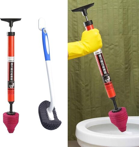 High Pressure Toilet Plunger, Air Plunger for Toilet, Toilet Snakes for Unclogging, Plumbing Snake for Toilet, Toilet Unclogger Tool for Bathroom in Kuwait