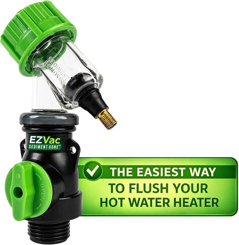 EZVac Sediment Gone™ Water Heater Sediment Removal Tool – Flushes, Cleans & Breaks Up Sediment Clogs in Electric or Gas Water Heaters – Easy DIY Water Heater Cleaning Tool in Saudi Arabia
