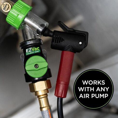 EZVac Sediment Gone™ Water Heater Sediment Removal Tool – Flushes, Cleans & Breaks Up Sediment Clogs in Electric or Gas Water Heaters – Easy DIY Water Heater Cleaning Tool in Saudi Arabia