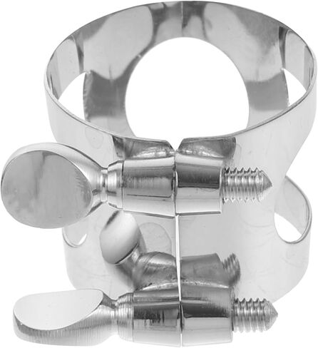 Mobestech Alto Saxophone Ligature Reed Clip Silver Metal Fastening Clip Saxophone Accessory Wind Instrument Ligature Suitable for Alto Sax Mouthpiece in Saudi Arabia