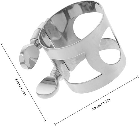 Mobestech Alto Saxophone Ligature Reed Clip Silver Metal Fastening Clip Saxophone Accessory Wind Instrument Ligature Suitable for Alto Sax Mouthpiece in Saudi Arabia