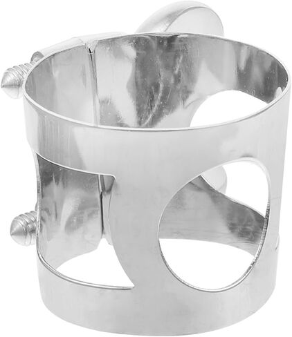 Alto Saxophone Ligature Clip Silver Metal Saxophone Ligature Fastener Adjustable Wind Instrument Accessory for Alto Sax Use in Saudi Arabia