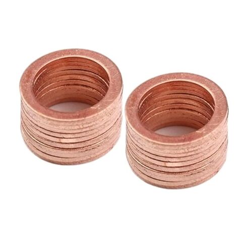washers, Brass Flat Washer Sealing Rings Copper Washers M5 to M24 Pack of 20 Or 50 Pcs(50pcs,M10X14X1mm) in Kuwait