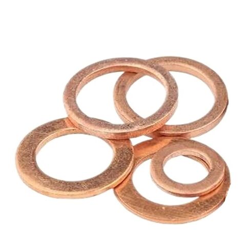 washers, Brass Flat Washer Sealing Rings Copper for Oil Sump Plug M5-M60 10 Pcs(M6x12x1mm 50pcs) in Saudi Arabia