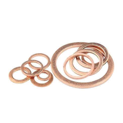 washers, Brass Flat Washer Sealing Rings Copper for Oil Sump Plug M5-M60 10 Pcs(M6x12x1mm 50pcs) in Saudi Arabia
