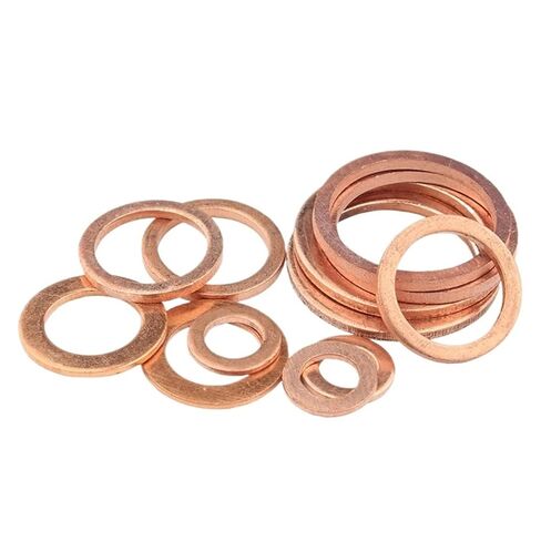 washers, Brass Flat Washer Sealing Rings Copper for Oil Sump Plug M5-M60 10 Pcs(M6x12x1mm 50pcs) in Saudi Arabia