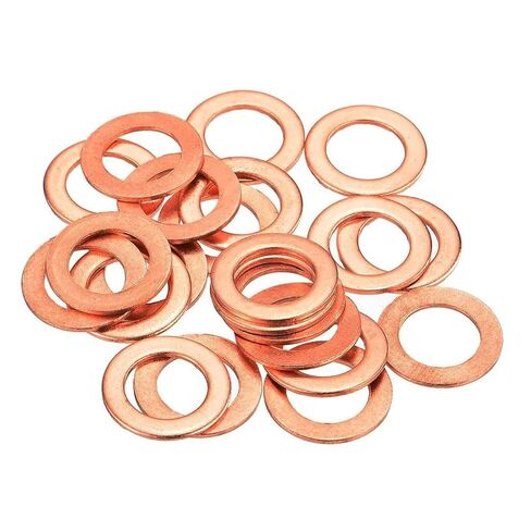20 Pieces Copper Crush Washer Seal Ring, Flat Washers M14×20×1.5Mm-M14×28×2Mm Suitable for Automotive Machinery Hydraulic Fittings,M14×20×2mm(M14x28x2mm) in Kuwait