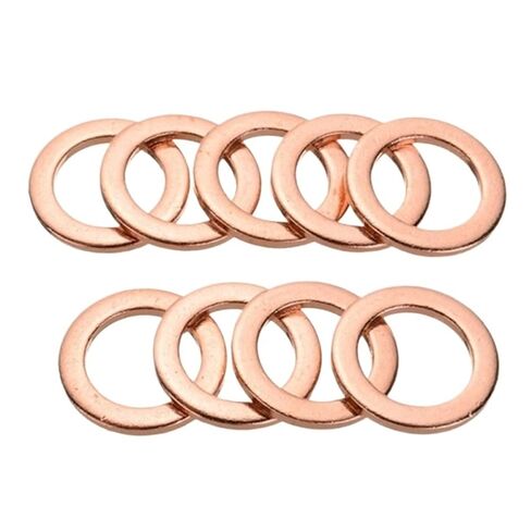 washers, Brass Flat Washer Sealing Rings Copper for Oil Sump Plug M5 M6 M8 M10 M12 M14 10/50/100 Pcs(100pcs,M12x18x1.5mm) in Kuwait