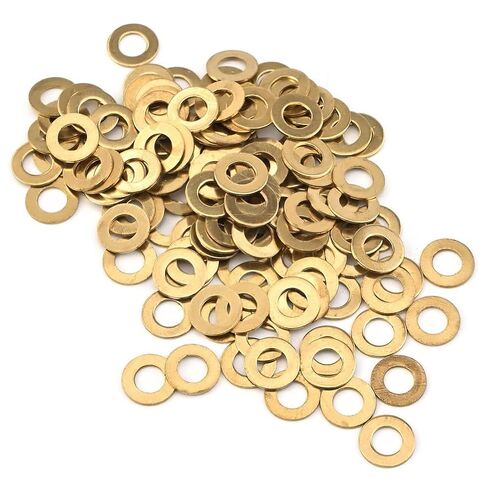 100 Pieces M5 Brass Flat Gasket Washer Seal Ring, Thickness 0.5-1Mm Suitable for Electrical Fastener Automotive and Applications,M5×9×0.5mm(M5x9x0.8mm) in Kuwait