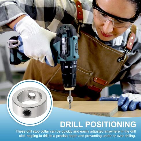 PATIKIL 6pcs Set Screw Collars 8.05mm Bore Shaft Collars, 14mm OD, 7mm Height with 6pcs M4 Hand Screws, Landing Gear Stopper Wheel Collar, Silver in Kuwait