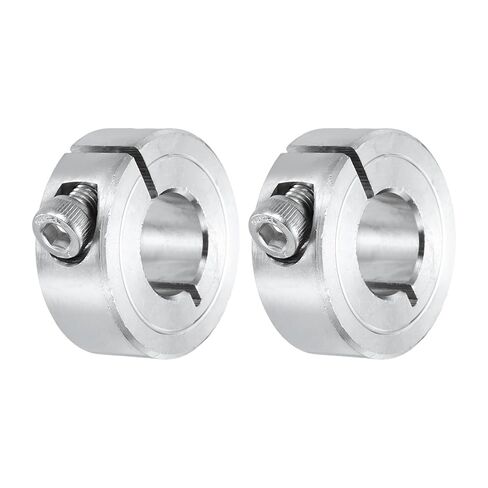 MECCANIXITY 2Pcs Shaft Collar 15mm Bore Single Split 304 Stainless Steel Clamping Shaft Collars for Industrial Automation Conveyor Belt Systems in Kuwait