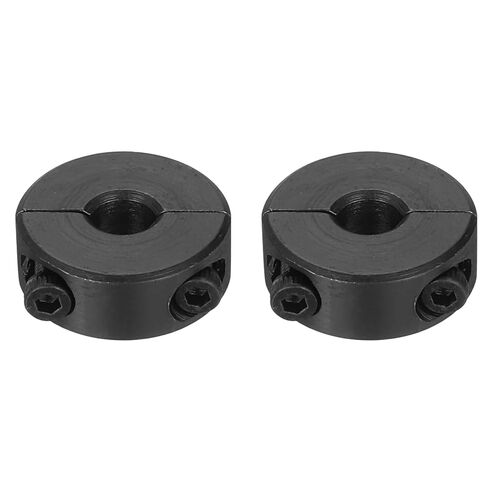 uxcell 4pcs Double Split Shaft Collars 14mm Bore, Two-Piece Clamping Collar 22mm OD 8mm Thickness Carbon Steel Lock Collar Clamp with Set Screws (Black Oxide) in Saudi Arabia