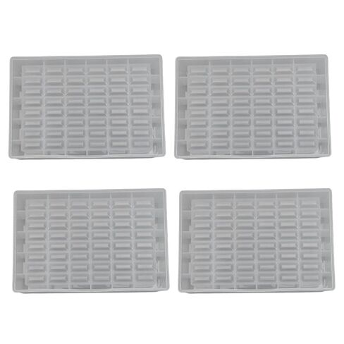 Estink 10 Pieces Plate, Transparent Polypropylene, 48 Wells, 2ml Capacity for Mechanical Sampling and Storage in Kuwait