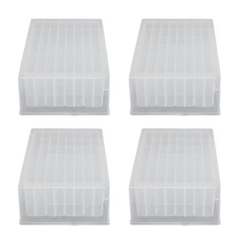 Estink 10 Pieces Plate, Transparent Polypropylene, 48 Wells, 2ml Capacity for Mechanical Sampling and Storage in Kuwait