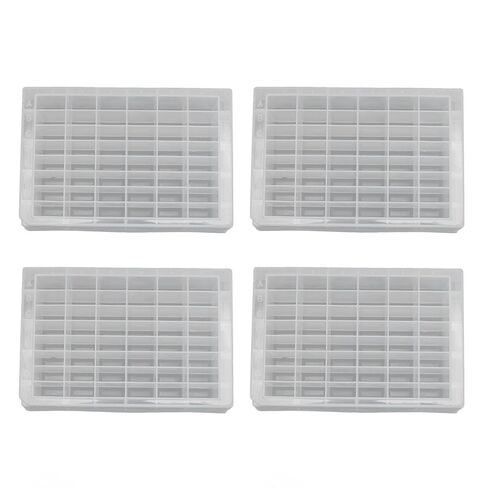 Estink 10 Pieces Plate, Transparent Polypropylene, 48 Wells, 2ml Capacity for Mechanical Sampling and Storage in Kuwait