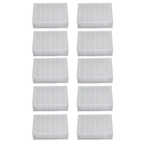 Estink 10 Pieces Plate, Transparent Polypropylene, 48 Wells, 2ml Capacity for Mechanical Sampling and Storage in Kuwait
