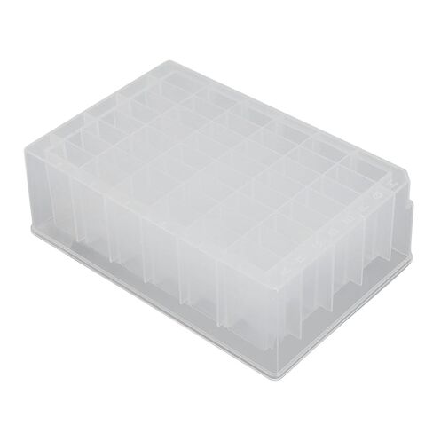 Estink 10 Pieces Plate, Transparent Polypropylene, 48 Wells, 2ml Capacity for Mechanical Sampling and Storage in Kuwait