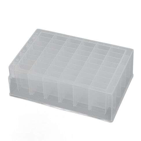Estink 10 Pieces Plate, Transparent Polypropylene, 48 Wells, 2ml Capacity for Mechanical Sampling and Storage in Kuwait