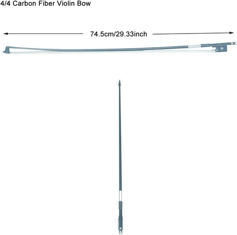 قوس الكمان من ألياف الكربون مع ضفدع خشب الأبنوس، مقاس 4/4 in Kuwait