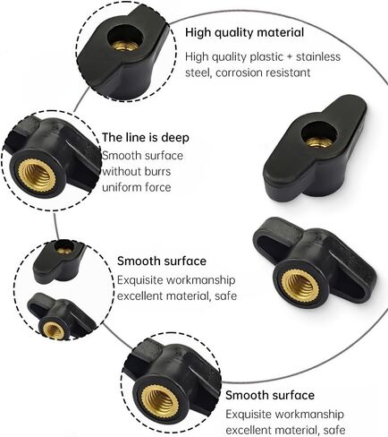 6-Pack M8 Thumb Screws, Knurled Nuts for Furniture and Electronics Assembly in Saudi Arabia